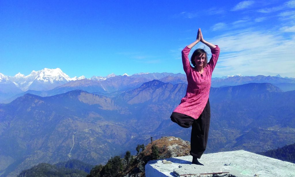 Catherine Douat en formation en Inde dans l'Himalaya